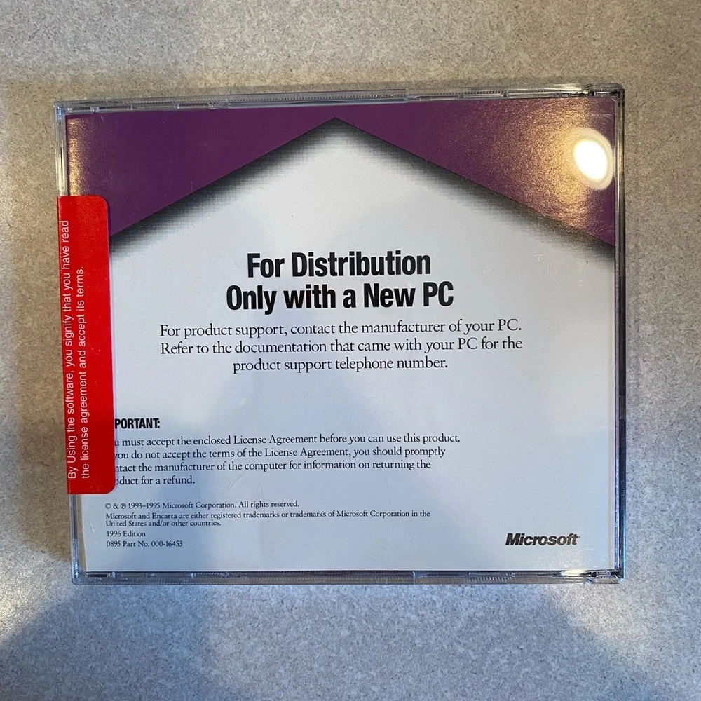 VINTAGE Microsoft Home Encarta 96 Encyclopedia For PC CD-ROM Complete